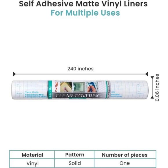 Brand Creative Clear Covering, Versatile and Self-Adhesive Shelf - Picture 2 of 16